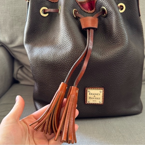 Dooney & Bourke Pebble Grain Aimee Drawstring Bucket Shoulder Bag (Retail $398) - Picture 2 of 15